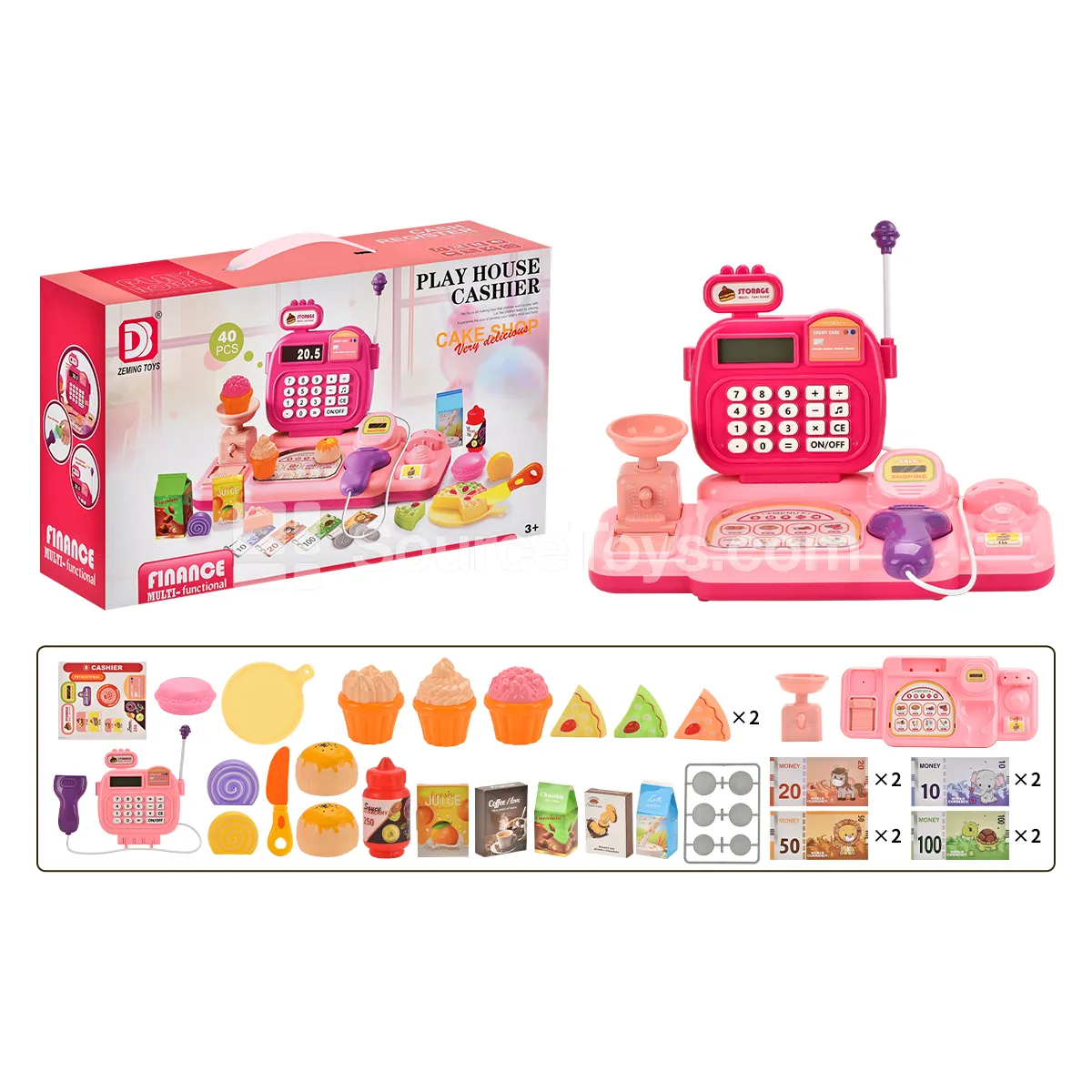 Pretend Play Classic Cash Register (Pastry Style)