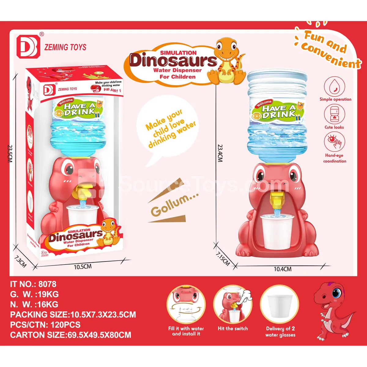 Tyrannosaurus Rex Water Dispenser Toy Tyrannosaurus Rex Water Dispenser Toy