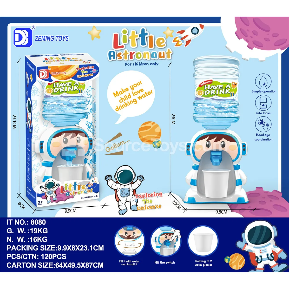 Astronaut Water Dispenser Toy