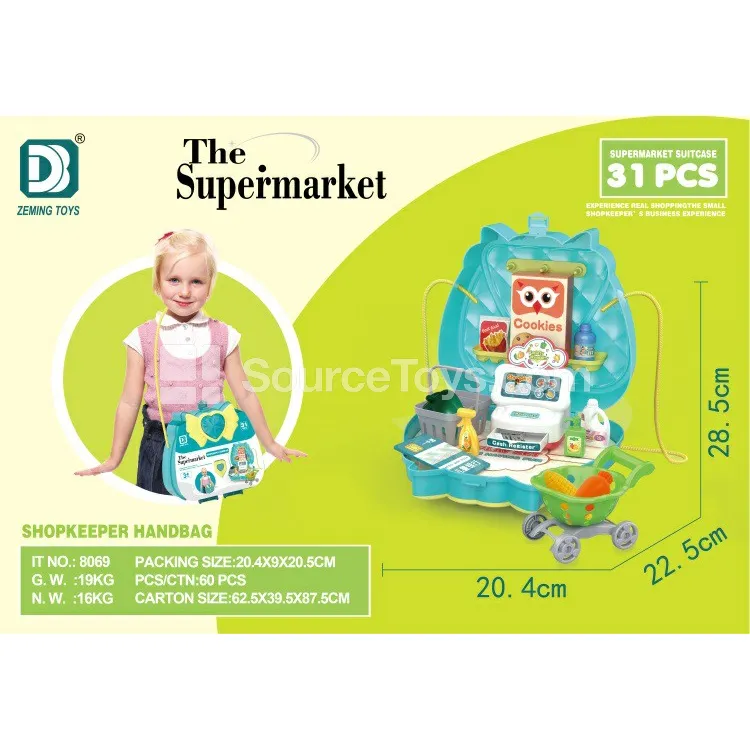 Pretend-Play Crossbody Grocery Bag