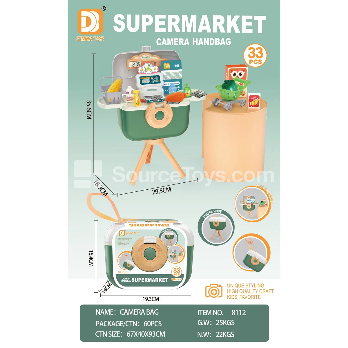 Pretend Play Supermarket Camera Set