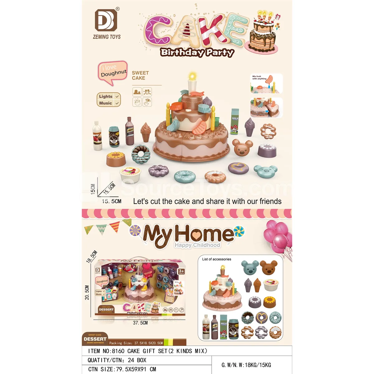 Pretend Play Cake Slice Toy Pretend Play Cake Slice Toy