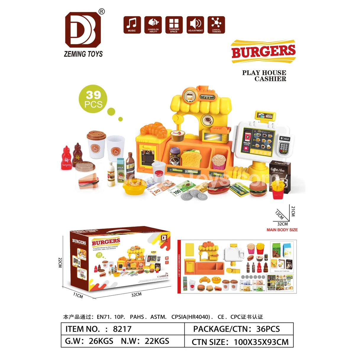 Burger Counter & Order Station Set