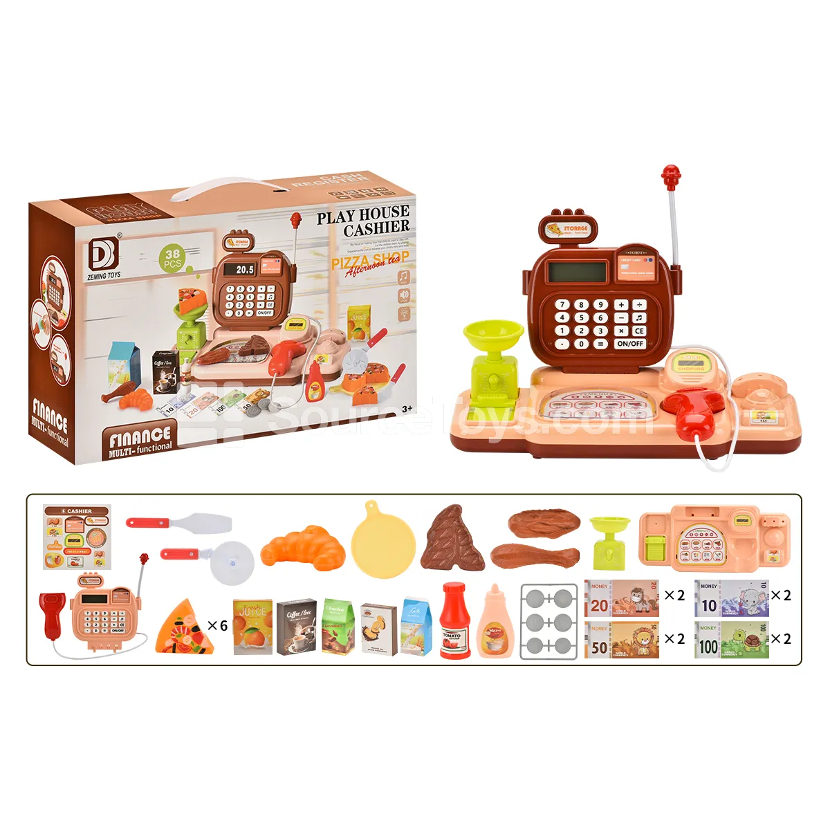 Pretend Play Classic Cash Register (Pizza Style)