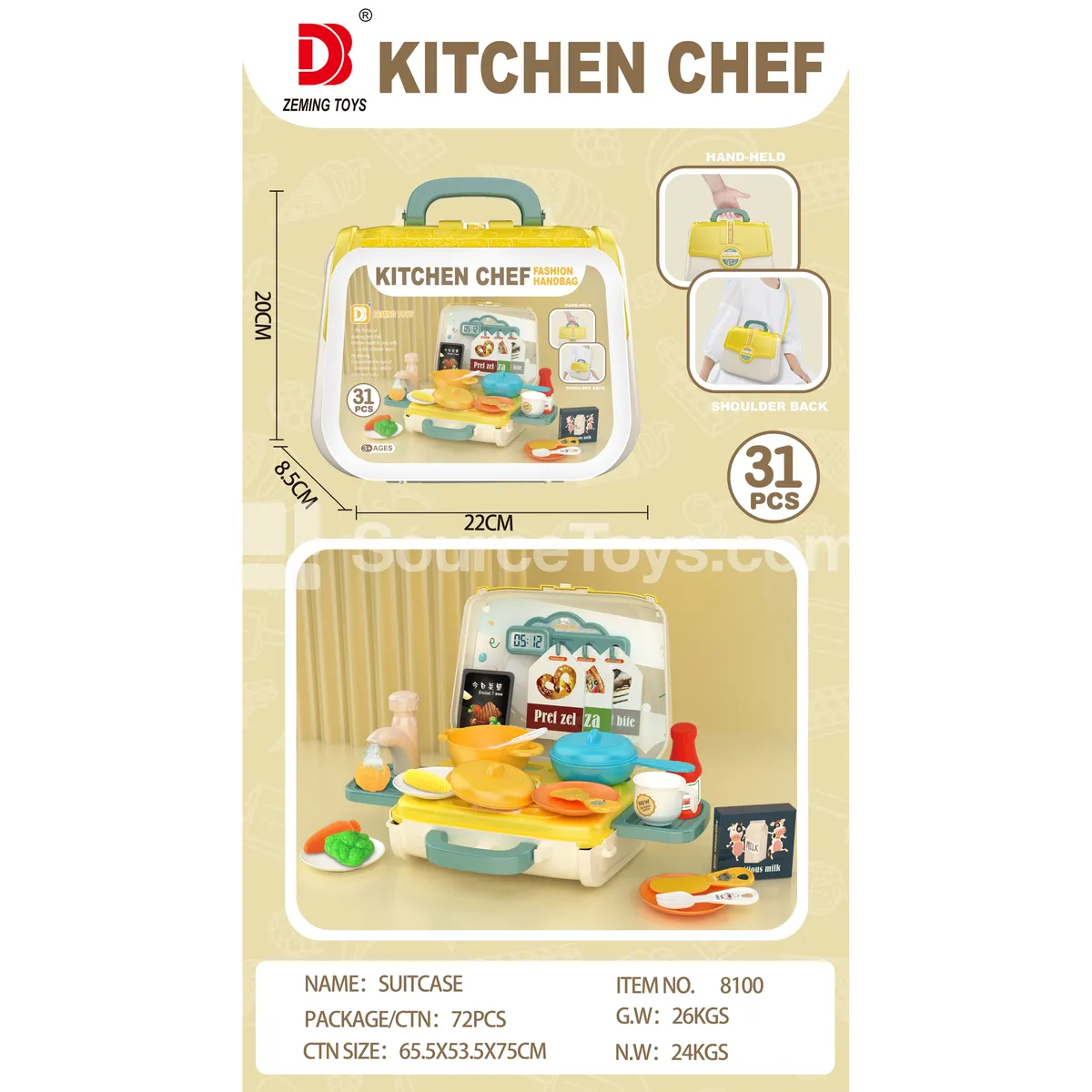 Pretend Play Tableware Handbag Set Pretend Play Tableware Handbag Set