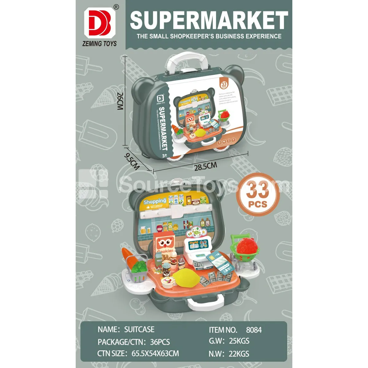 Supermarket Shopping Cart Toy Box