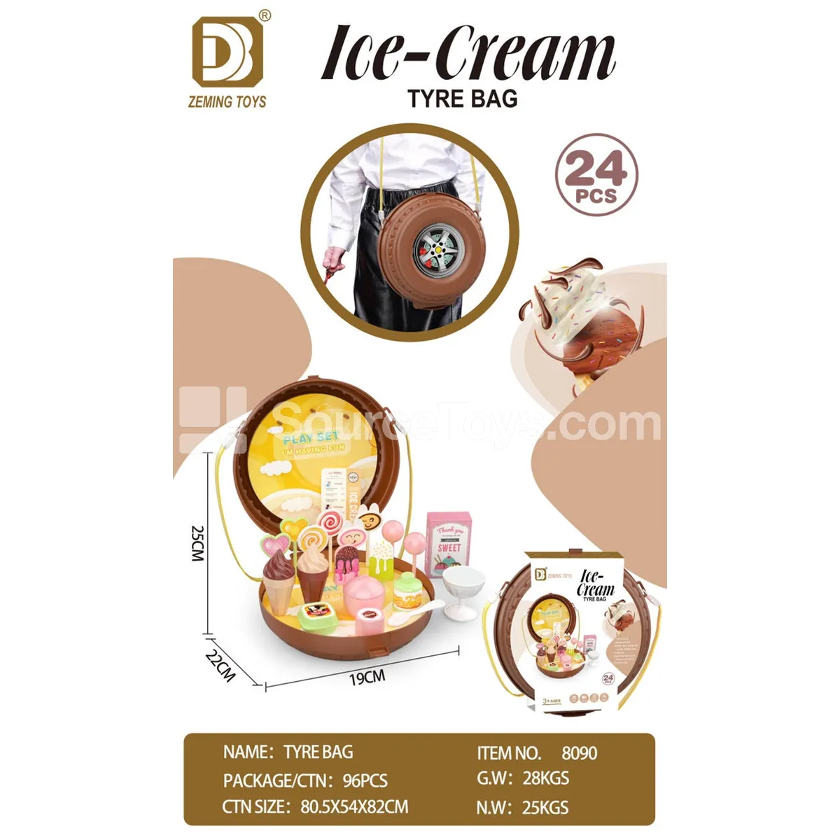 Ice Cream Tire Backpack
