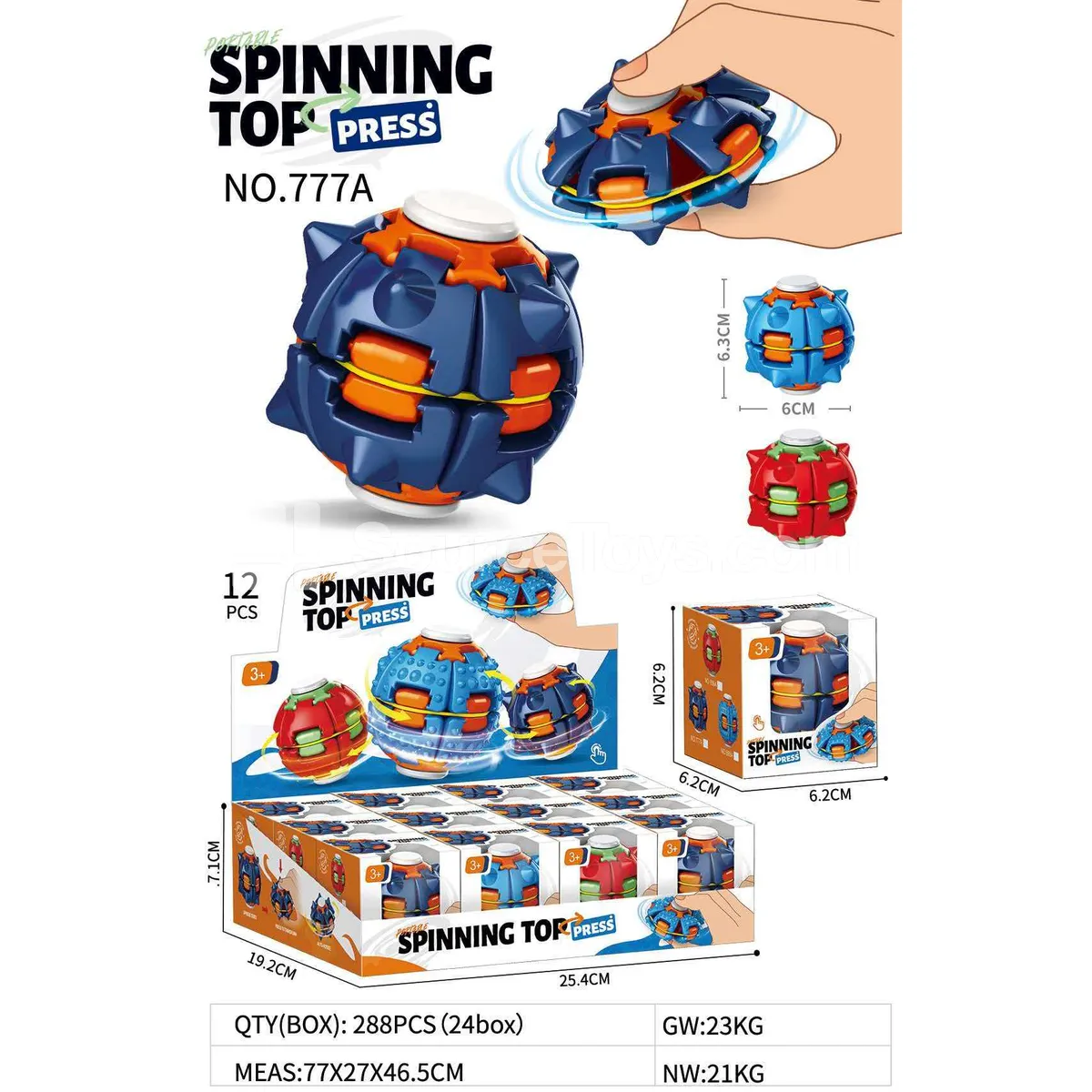 Spinning Top - 3 Color Assortment Spinning Top - 3 Color Assortment