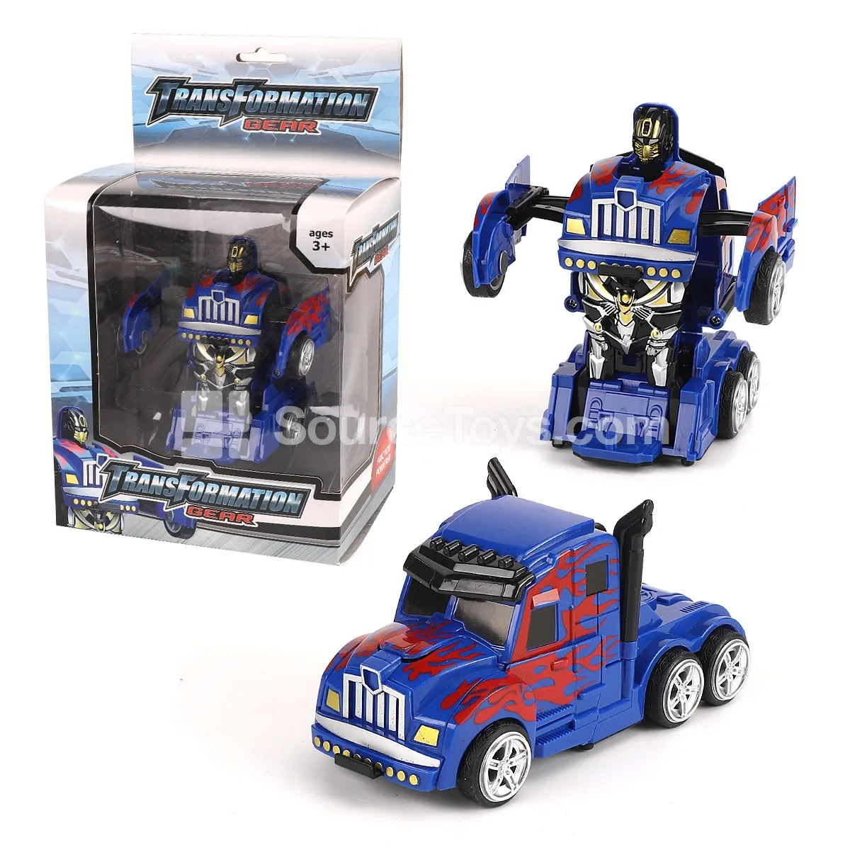 Inertia Crash-Transform Vehicle Robot - Inertia Toy with Impact-Activated Transformation