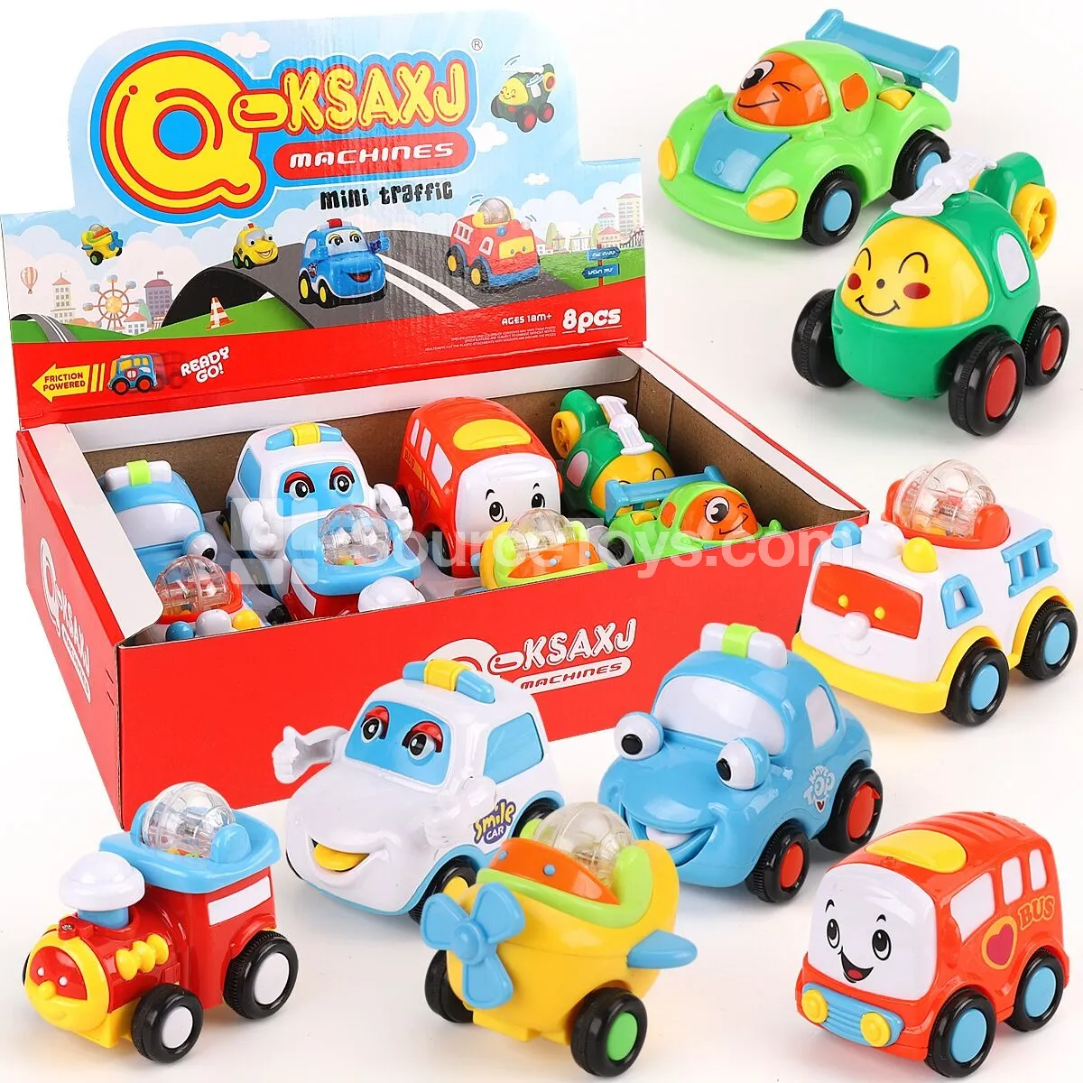 8-in-1 Inertia Car Set – Kids Friction-Powered Toy Cars for Indoor Play 8-in-1 Inertia Car Set – Kids Friction-Powered Toy Cars for Indoor Play