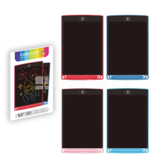8.5-Inch LCD Writing Tablet, 4 Colors, ABS Plastic, Color Screen (Battery Included: CR2025) - Educational Toy for Kids