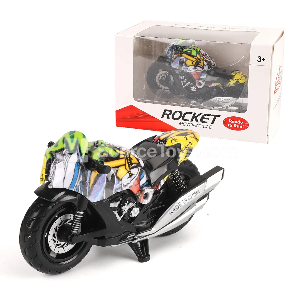 Inertial Stunt Motorcycle (Graffiti) - Kids Toy Inertial Car Indoor Ride-on Inertial Stunt Motorcycle (Graffiti) - Kids Toy Inertial Car Indoor Ride-on