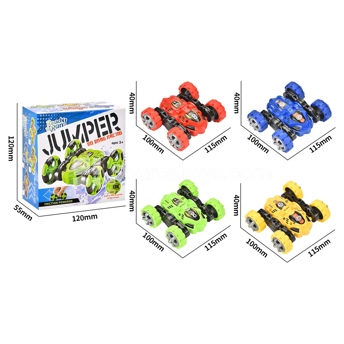 Inertia Stunt Double-Sided Car - Toy Car for Indoor Play Inertia Stunt Double-Sided Car - Toy Car for Indoor Play