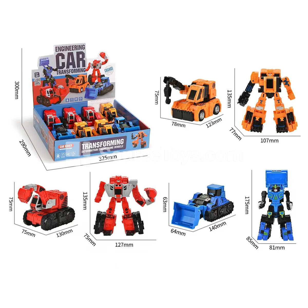 3 Styles Transforming Construction Vehicles 3 Styles Transforming Construction Vehicles