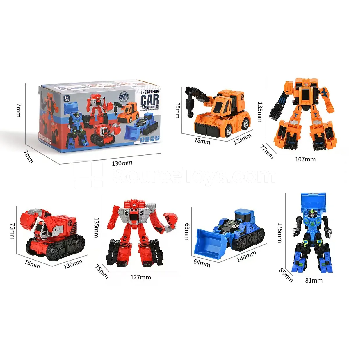 3 Styles Transforming Construction Vehicles 3 Styles Transforming Construction Vehicles