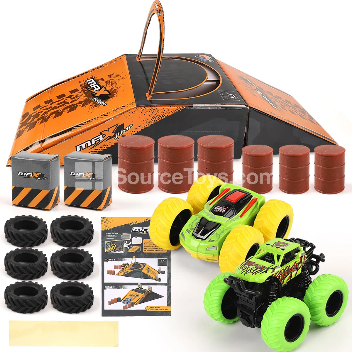 Double-Sided Car & Dual Inertia Stunt Car Set Double-Sided Car & Dual Inertia Stunt Car Set