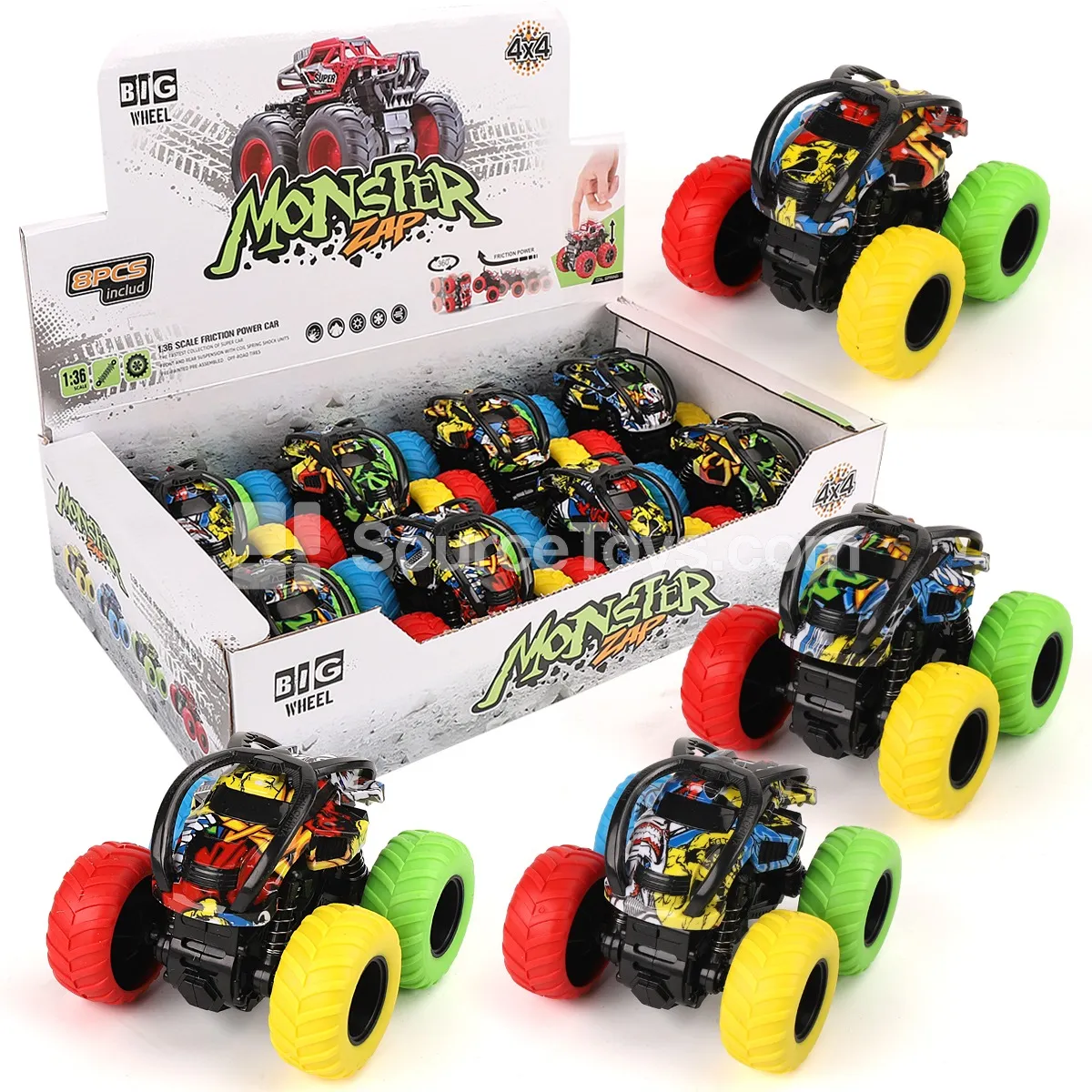 Friction Powered Off-Road Car (Big Wheels Camouflage) Friction Powered Off-Road Car (Big Wheels Camouflage)
