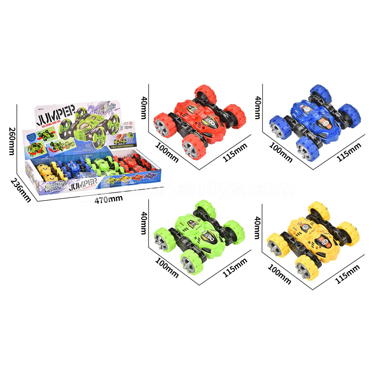 Inertia Stunt Double-Sided Car - Kids Toy Inertia Stunt Double-Sided Car - Kids Toy