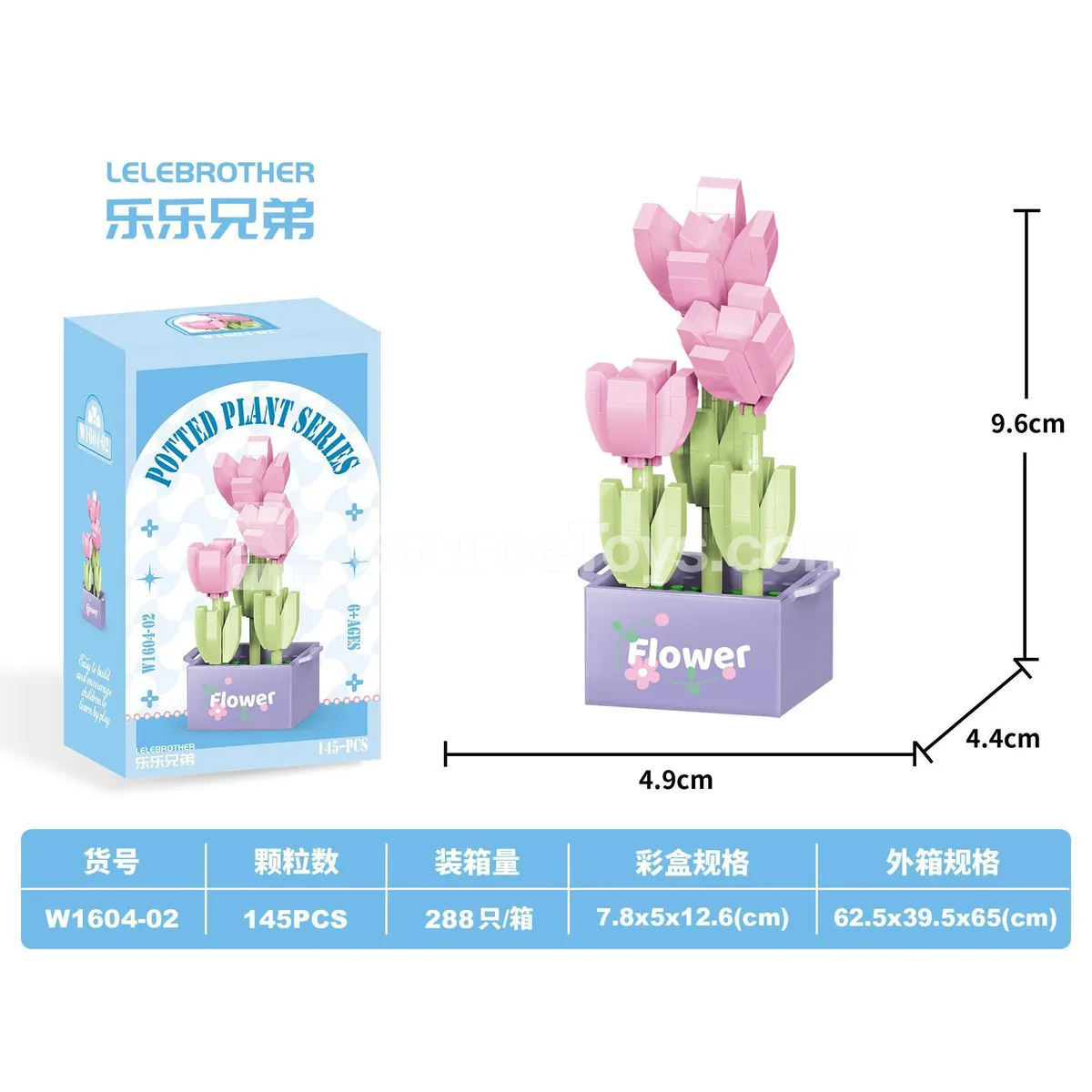 DIY Micro Building Blocks - Tulip, 145 pcs DIY Micro Building Blocks - Tulip, 145 pcs