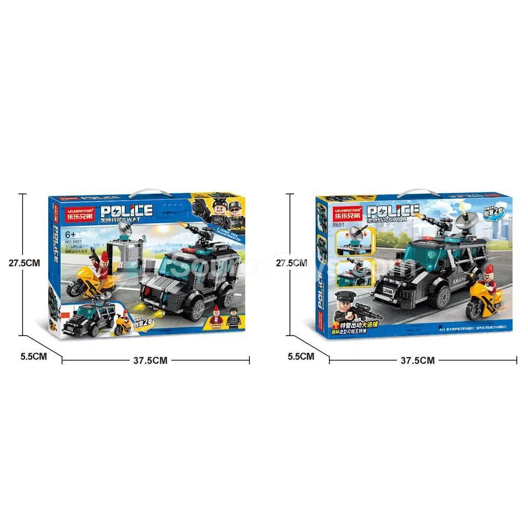 Children's Educational Assembly Building Blocks Police Theme Set 313pcs Children's Educational Assembly Building Blocks Police Theme Set 313pcs
