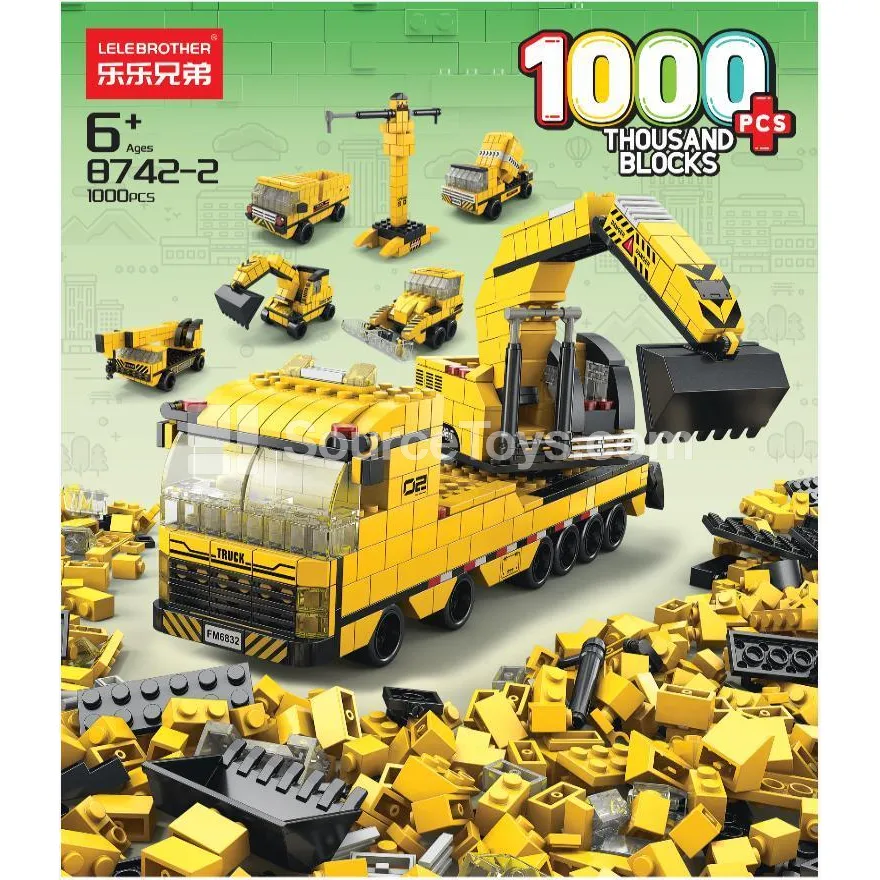 Children's Educational Assembly Building Blocks Construction Vehicle 1000pcs Children's Educational Assembly Building Blocks Construction Vehicle 1000pcs