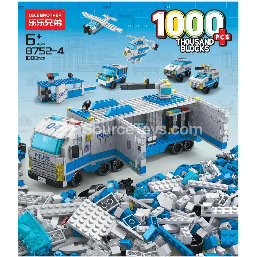 Educational Assembly Building Blocks Police Theme 1000pcs Educational Assembly Building Blocks Police Theme 1000pcs