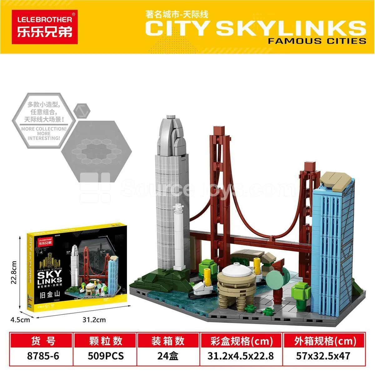 San Francisco Skyline 509PCS Building Blocks Model
