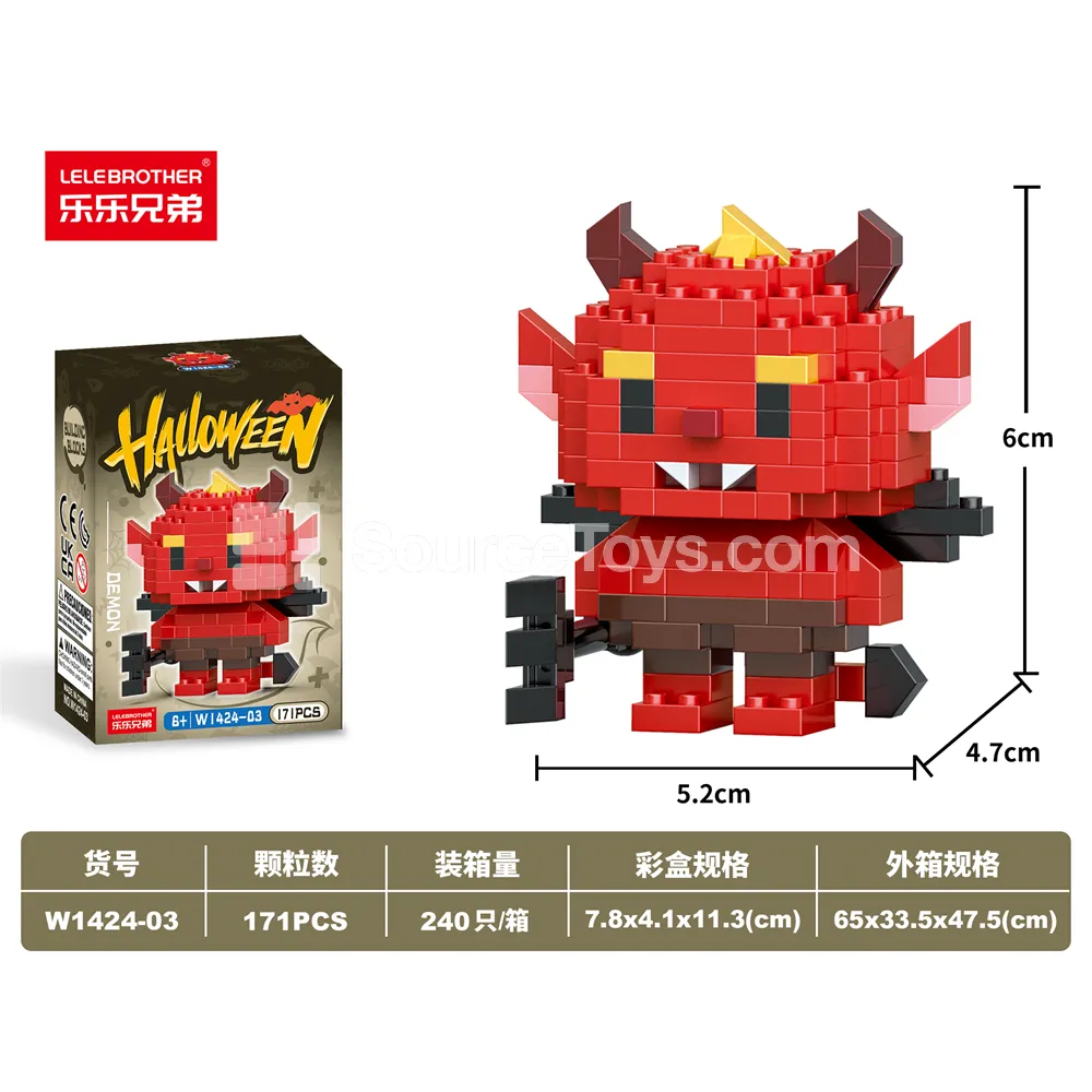 DIY Micro Particle Building Blocks - Demon Model, 171pcs, Volume Model DIY Micro Particle Building Blocks - Demon Model, 171pcs, Volume Model