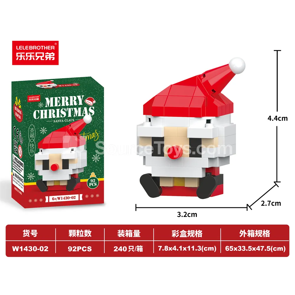 Educational Building Blocks - Santa Claus, 92pcs, DIY Micro Blocks Educational Building Blocks - Santa Claus, 92pcs, DIY Micro Blocks