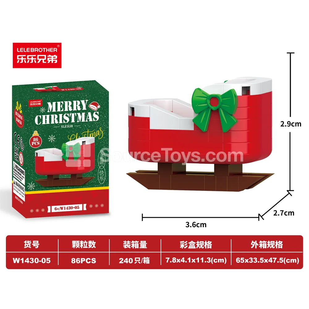 Educational Assembly Building Blocks Sleigh 86PCS Budget-Friendly Volume Model, DIY Micro Blocks Educational Assembly Building Blocks Sleigh 86PCS Budget-Friendly Volume Model, DIY Micro Blocks