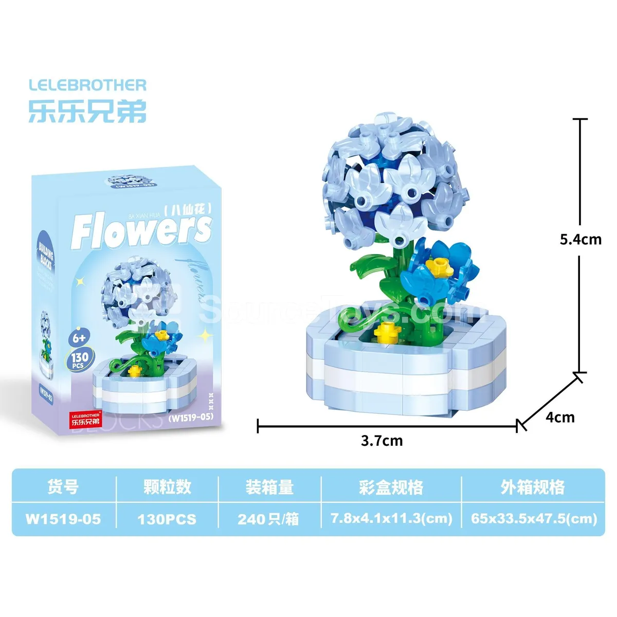 Hydrangea 130-PCS DIY Micro Building Blocks Hydrangea 130-PCS DIY Micro Building Blocks