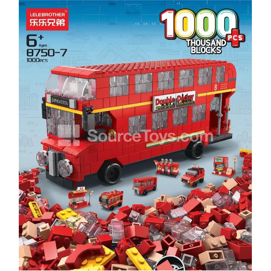 Educational Building Blocks Double-Decker Bus 1000pcs Educational Building Blocks Double-Decker Bus 1000pcs