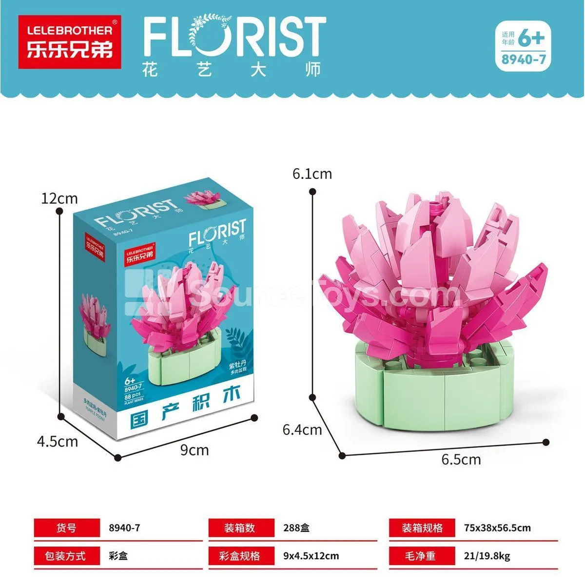 Children's Educational Assembly Building Blocks Purple Peony 88PCS (Budget Value Pack) Children's Educational Assembly Building Blocks Purple Peony 88PCS (Budget Value Pack)