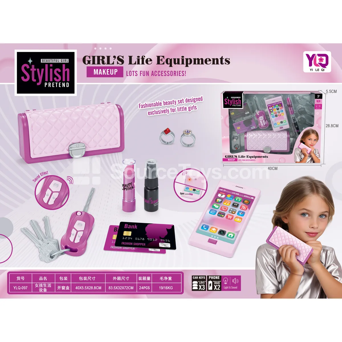 Girls Pretend-Play Hair Salon Set