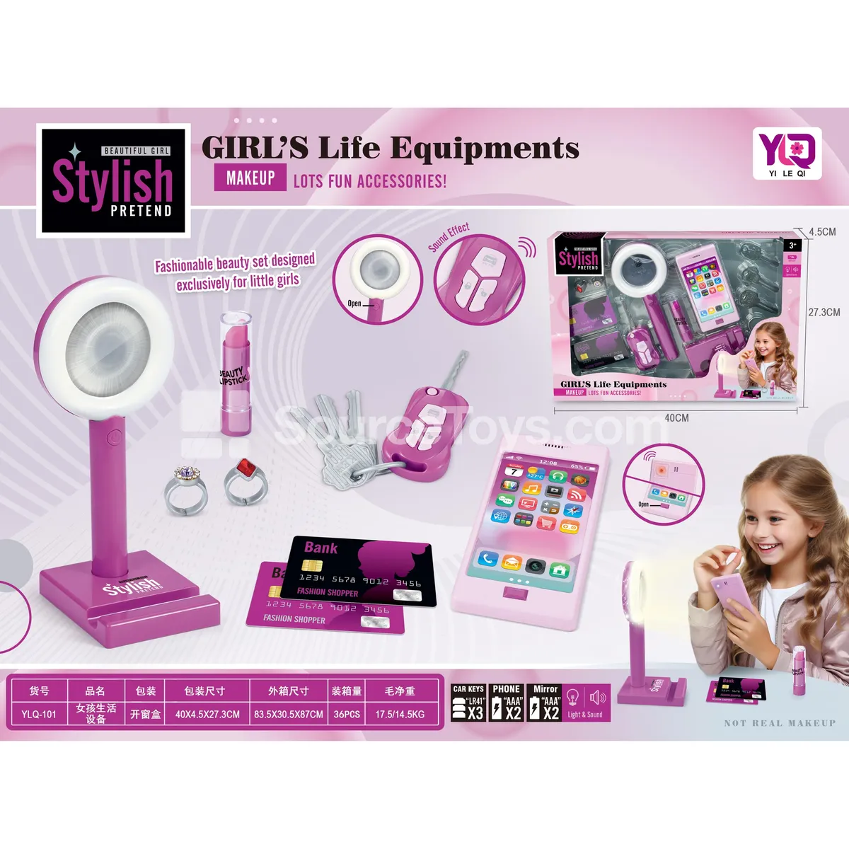 Girls Pretend Play Hair Styling Salon Set