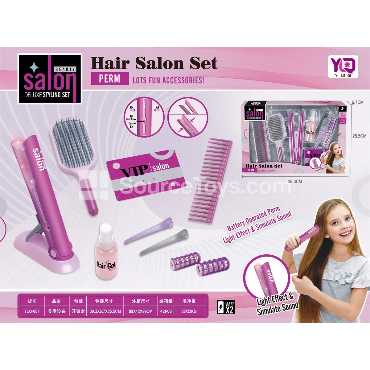 Pretend Play Hair Styling Salon Toy Set