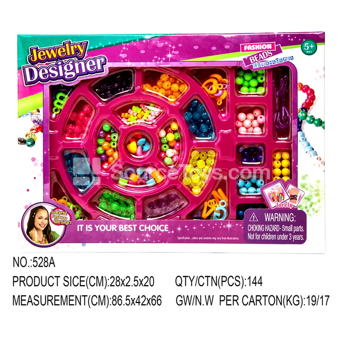 Pretend Play Girl's Bead Jewelry