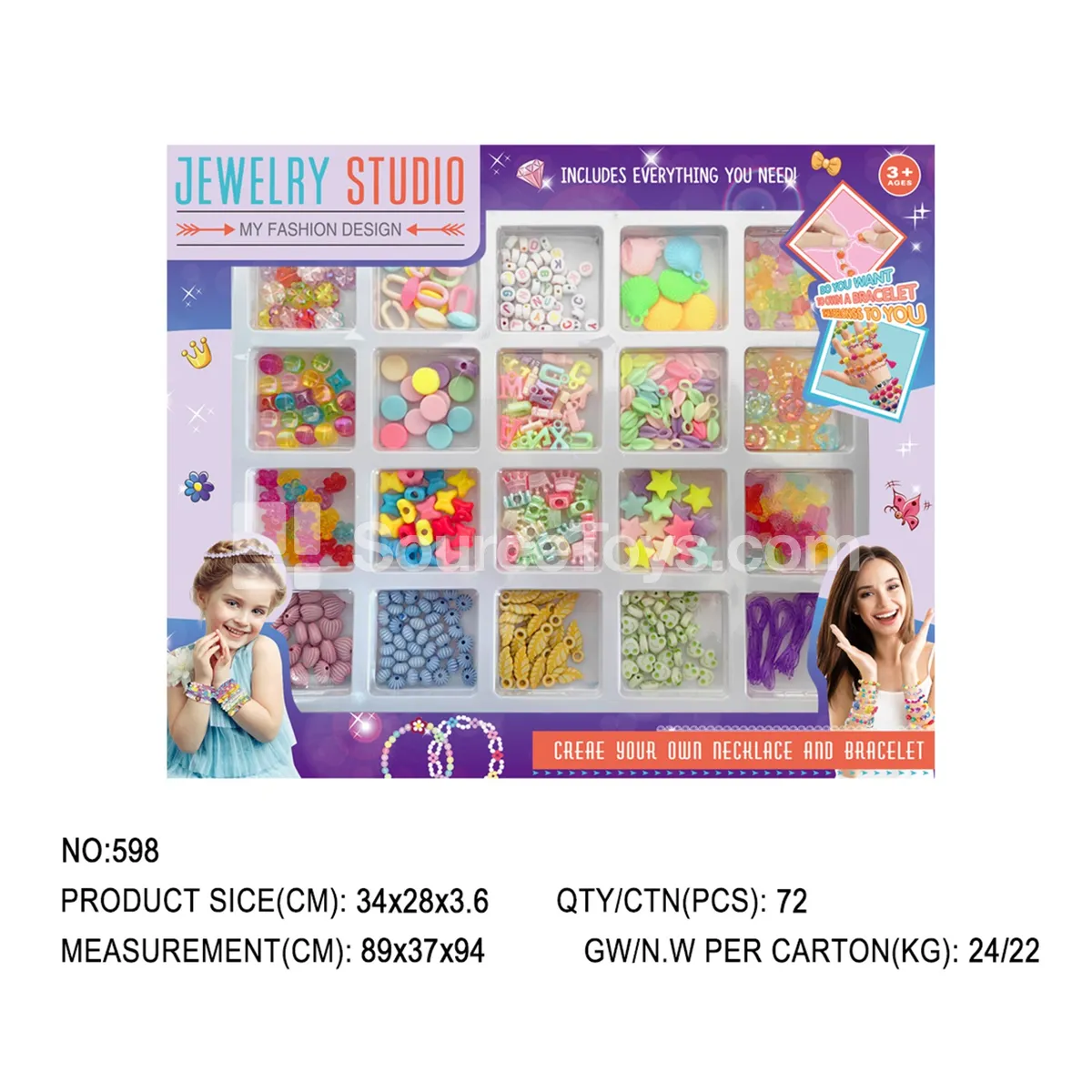 DIY Pretend Play Bead Jewelry Set for Girls DIY Pretend Play Bead Jewelry Set for Girls