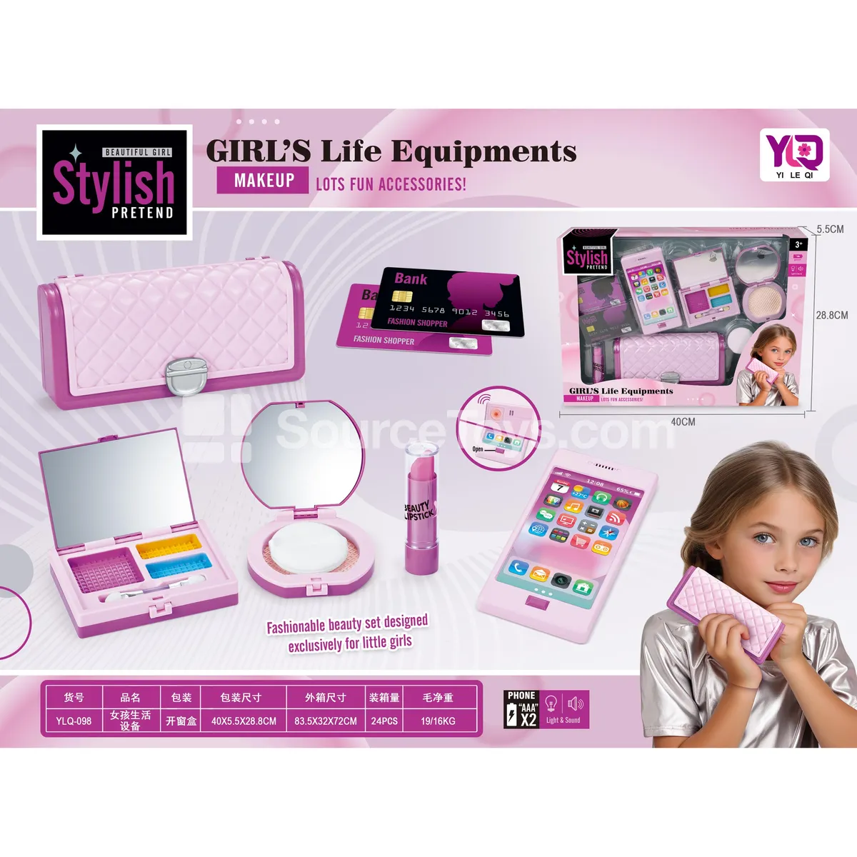 Girls' Pretend-Play Hair Salon Styling Set