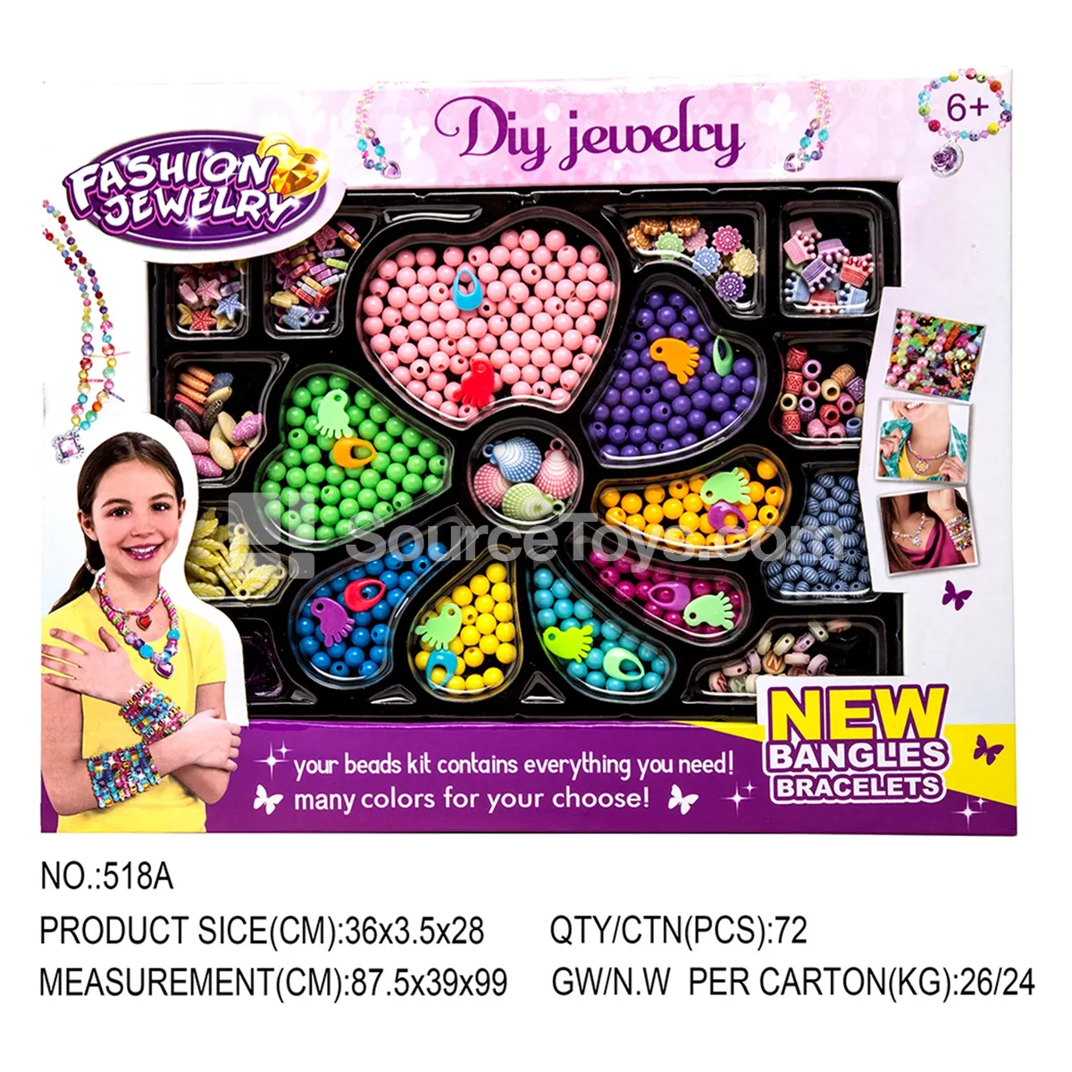 Pretend-Play Beaded Jewelry Set for Girls Pretend-Play Beaded Jewelry Set for Girls