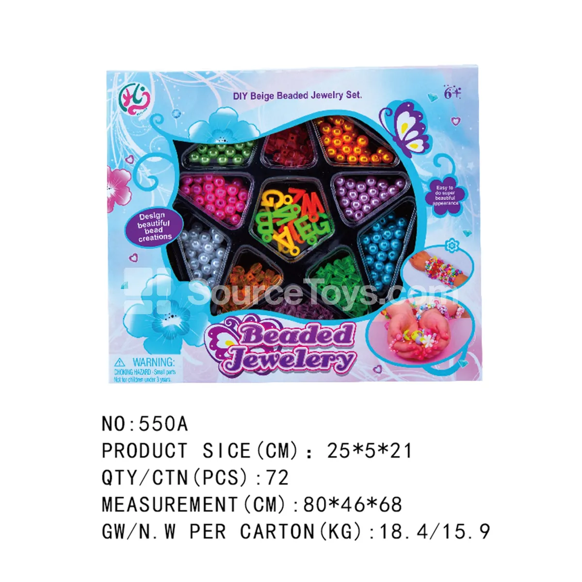 DIY Bead Stringing Pretend Play Jewelry Set for Girls DIY Bead Stringing Pretend Play Jewelry Set for Girls