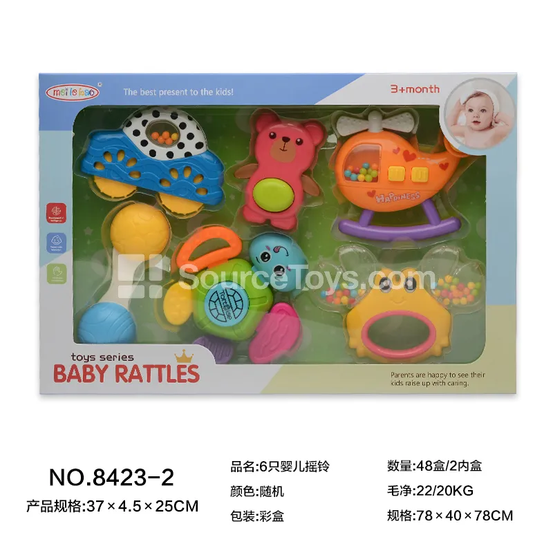 6 Pcs Baby Rattles 6 Pcs Baby Rattles