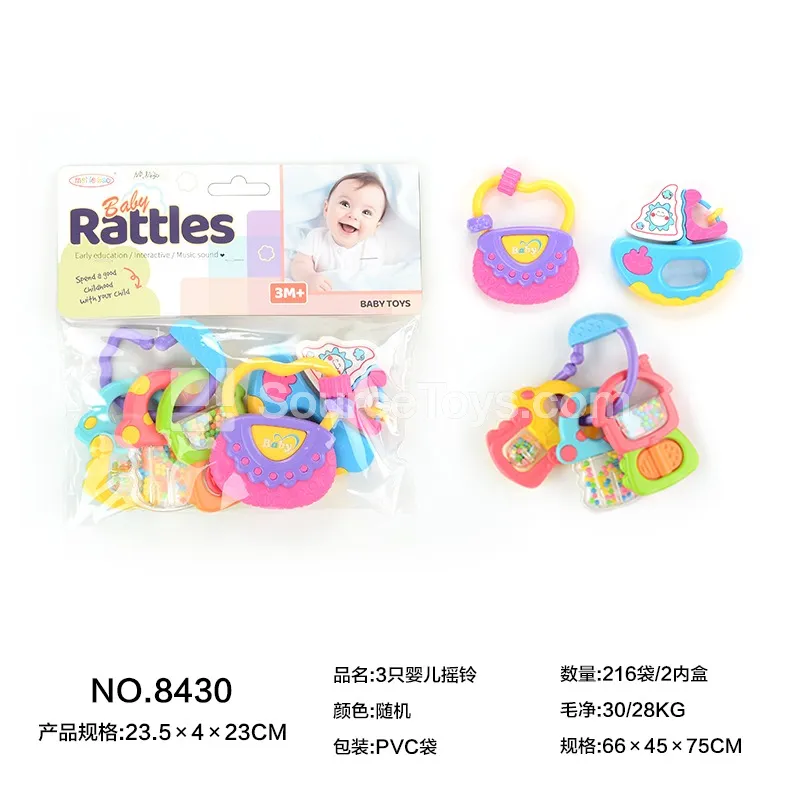 Set of 3 Baby Rattles Set of 3 Baby Rattles