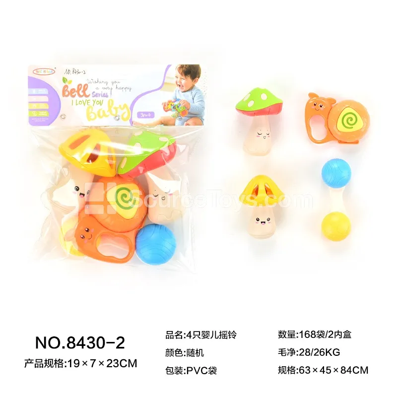 Set of 4 Baby Rattles Set of 4 Baby Rattles