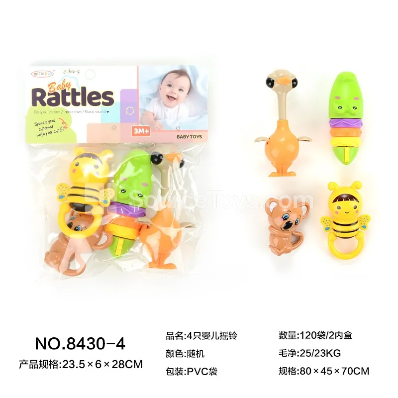 4 Baby Rattles 4 Baby Rattles