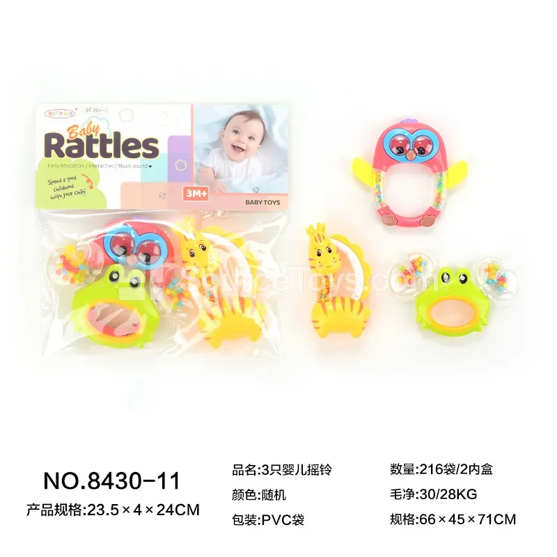 3 Pcs Baby Rattles 3 Pcs Baby Rattles