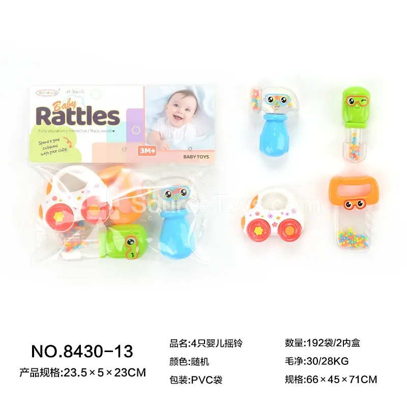 4 Pcs Baby Rattles 4 Pcs Baby Rattles