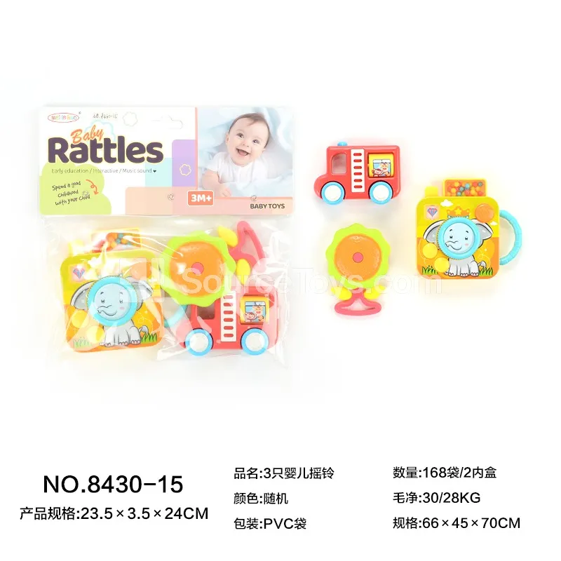 3-Piece Baby Rattle Set 3-Piece Baby Rattle Set
