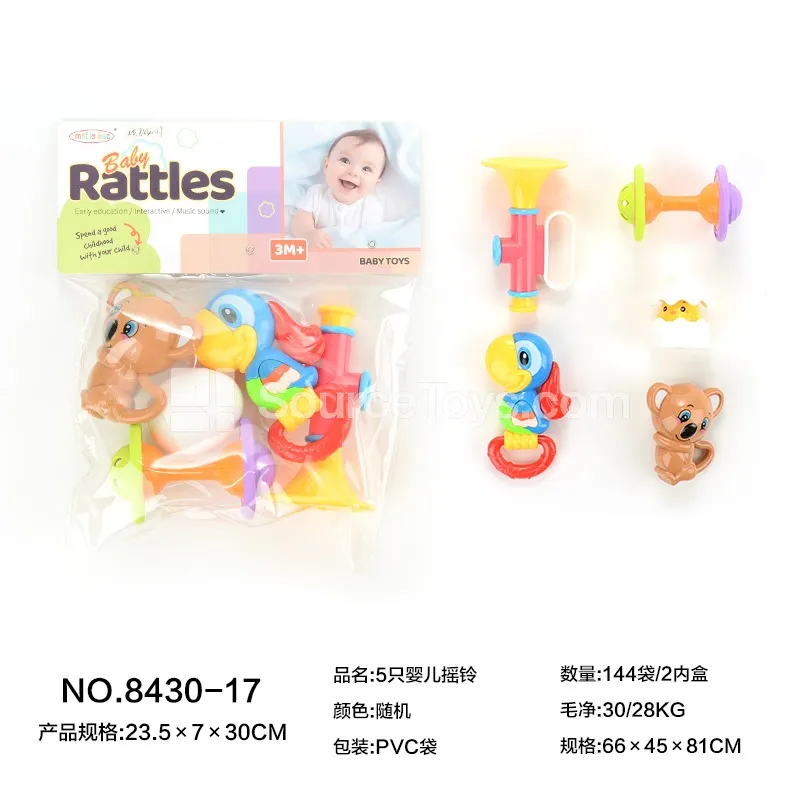 5 Baby Rattles 5 Baby Rattles