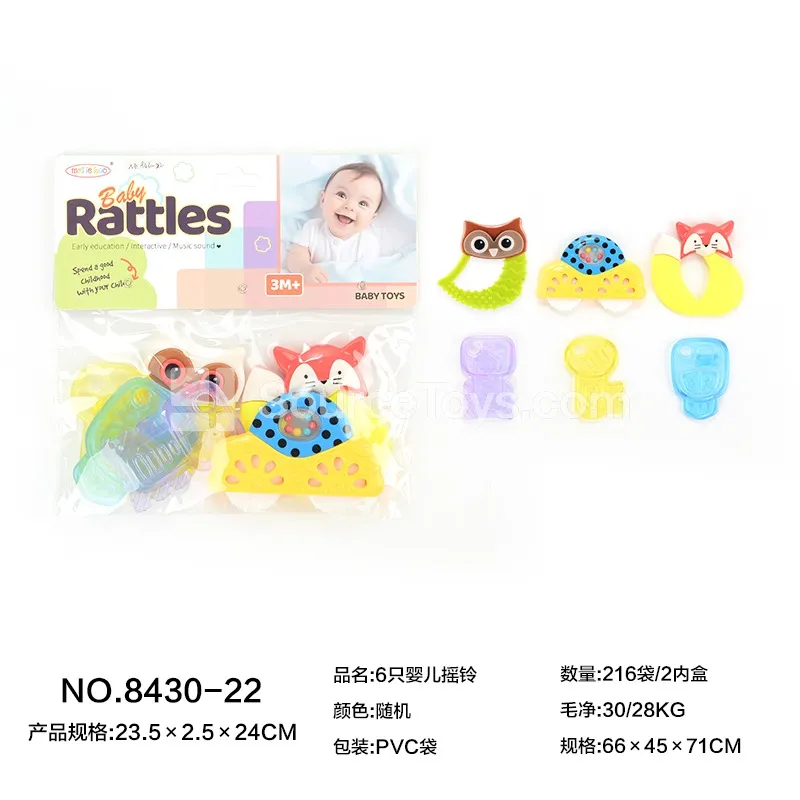 6 Pcs Baby Rattles 6 Pcs Baby Rattles
